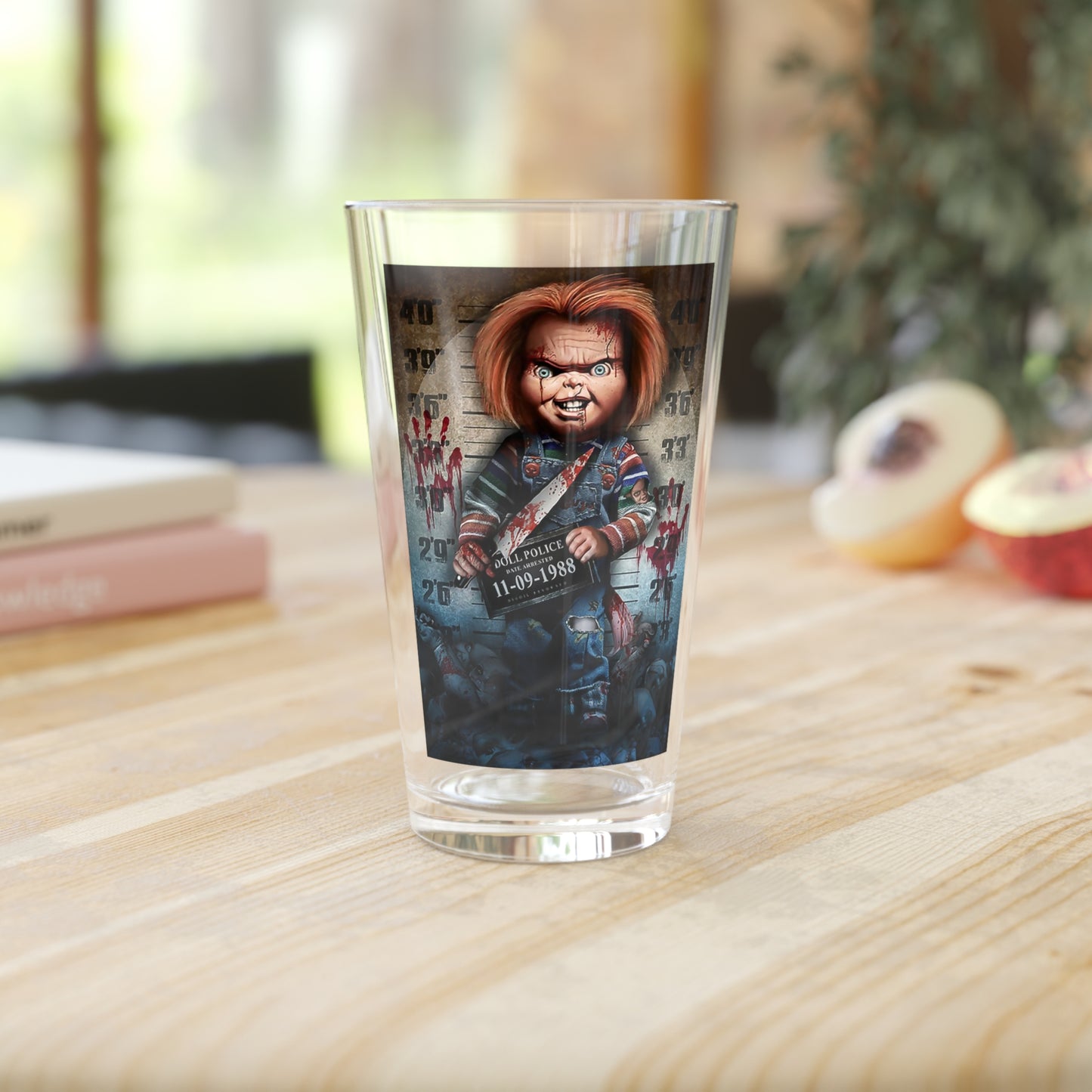 Chucky 16oz Pint Glass Horror-Themed Glassware