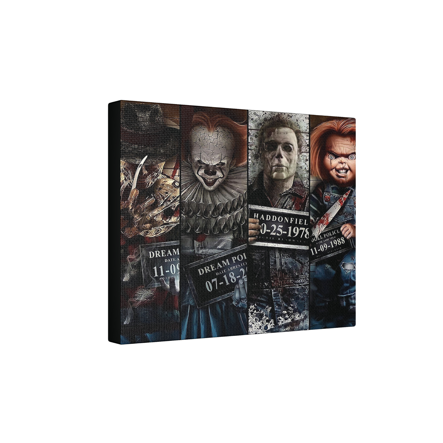 Horror Icon Mug Shots Canvas Print