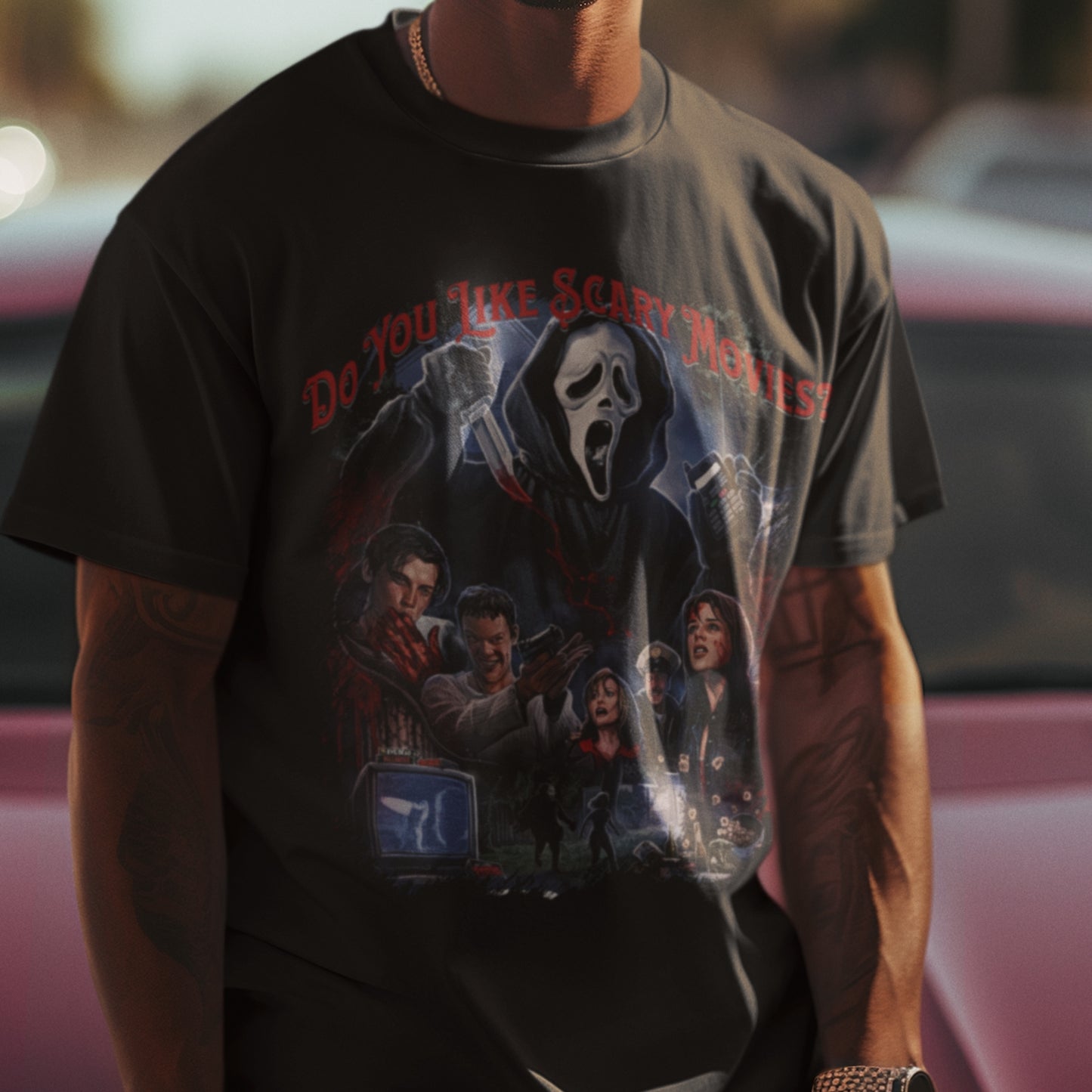 Do You Like Scary Movies Premium Horror Graphic Tee - Bella+Canvas 3001