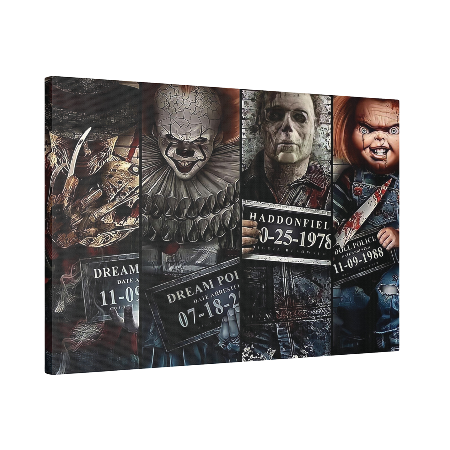 Horror Icon Mug Shots Canvas Print