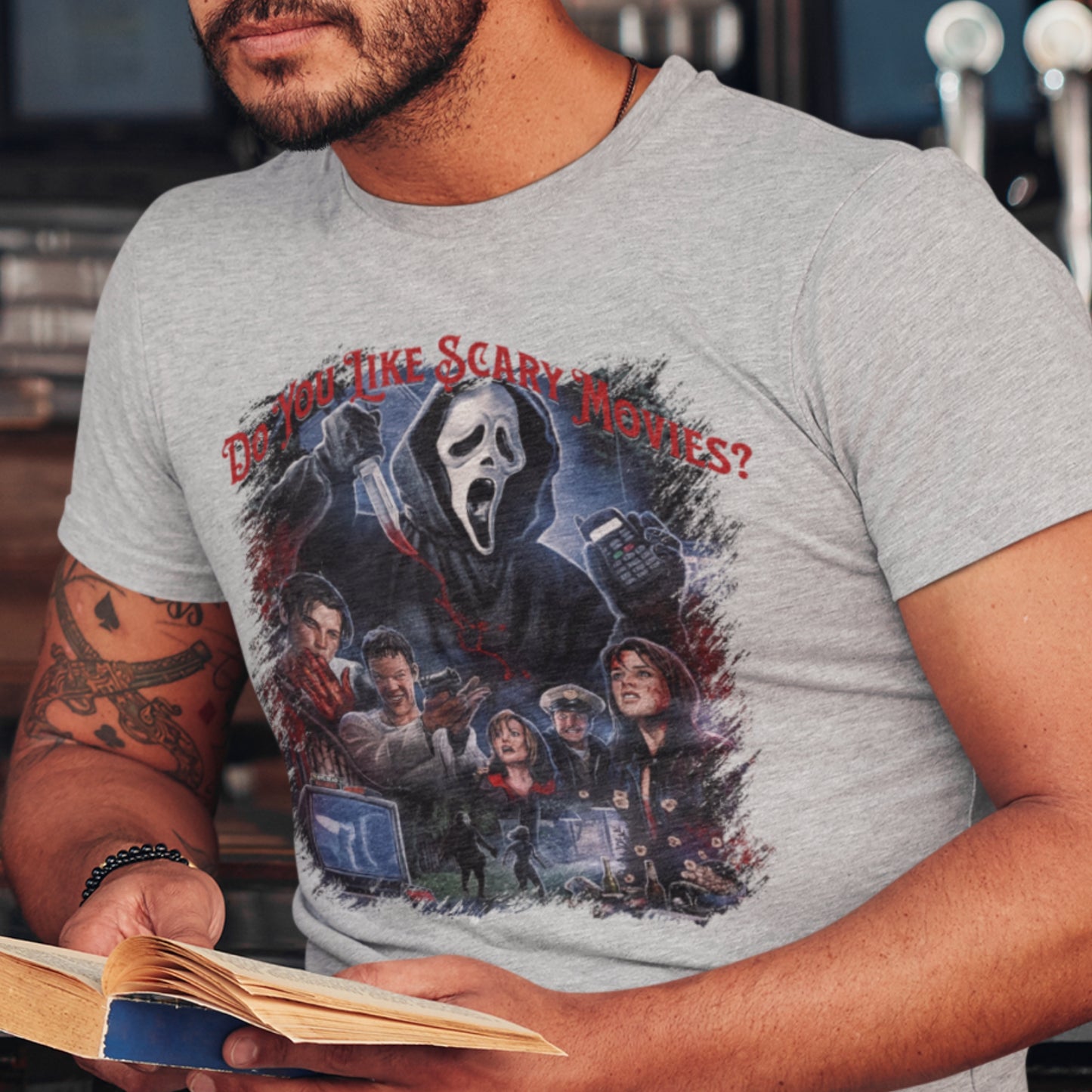 Do You Like Scary Movies Premium Horror Graphic Tee - Bella+Canvas 3001