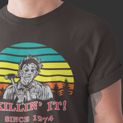 Leatherface Killing it Since 1974 Graphic T-Shirt Bella + Canvas 3001