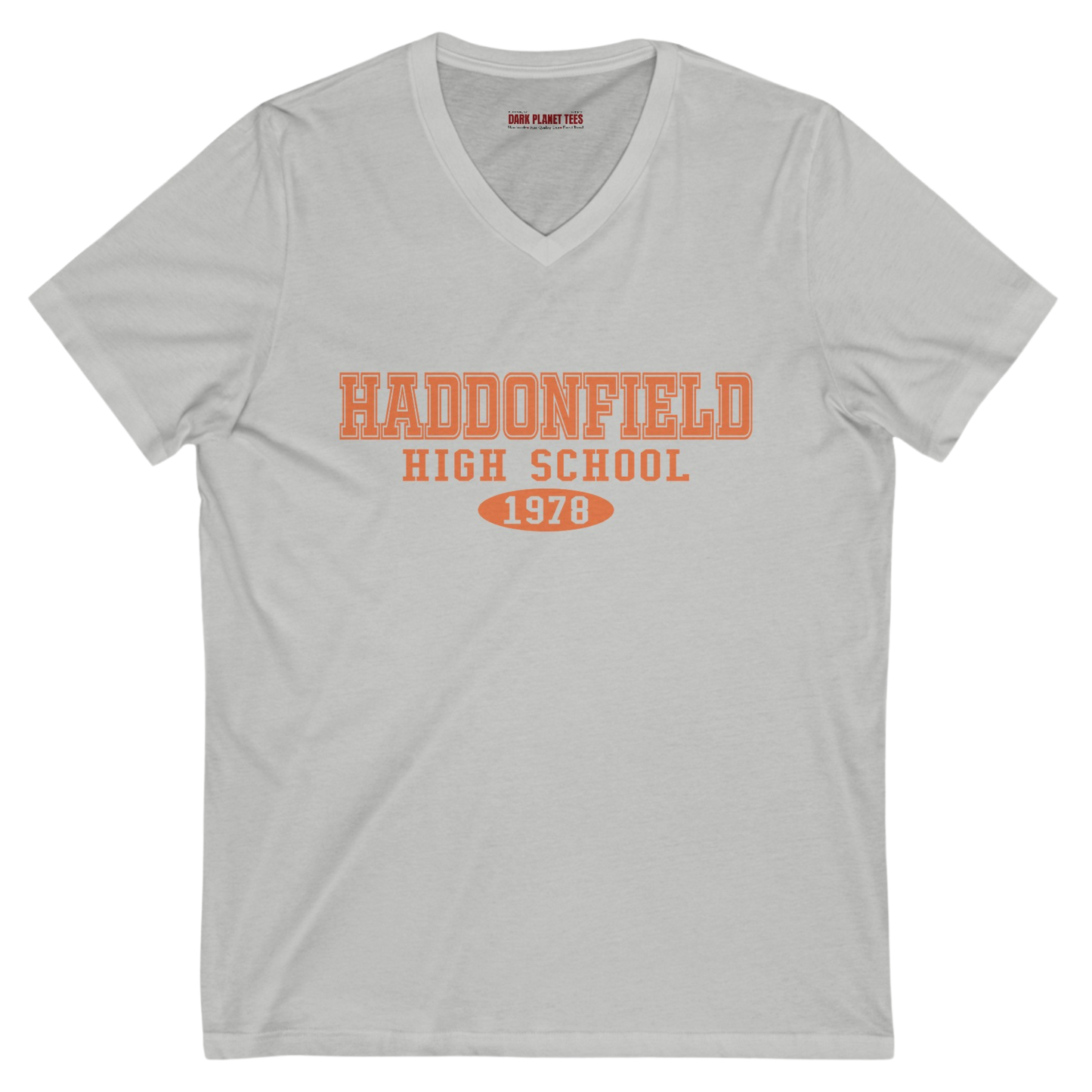 Bella+Canvas 3005 V-Neck 'Haddonfield' T-Shirt - Stylish Comfort for Horror Fans