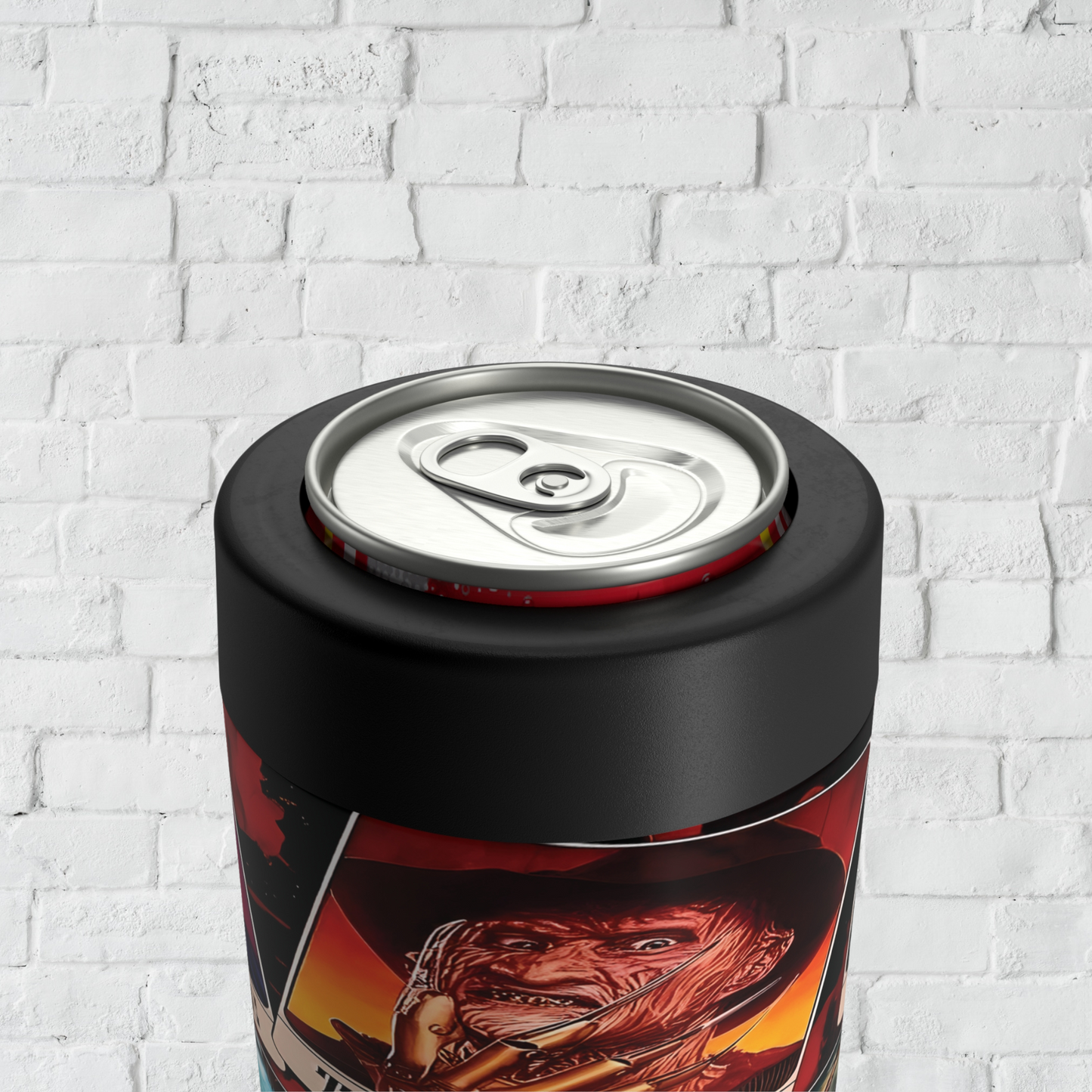 Horror Trading Card 12oz Can Holder Keep Your Drinks Cool with a Frightening Flair