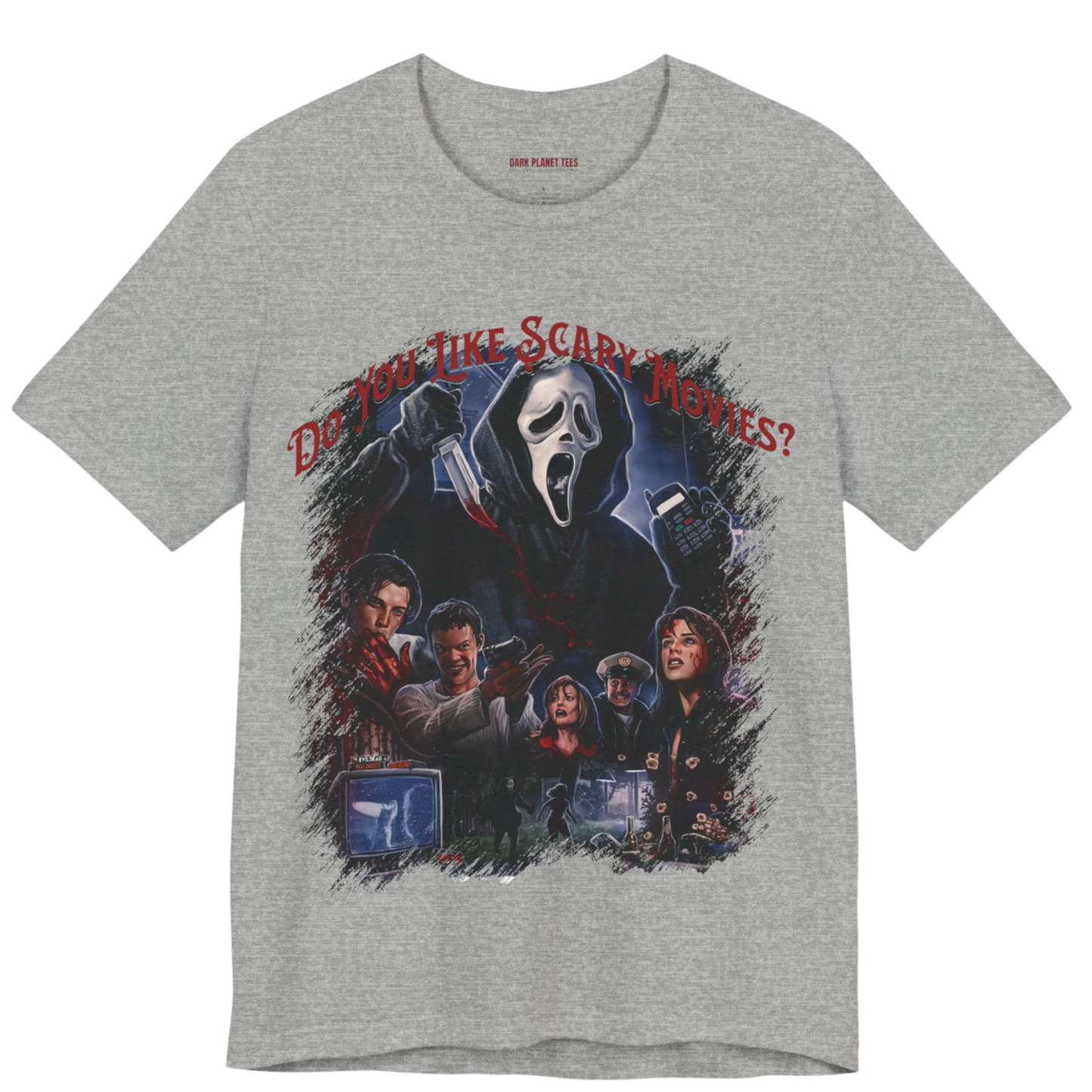 Do You Like Scary Movies Premium Horror Graphic Tee - Bella+Canvas 3001