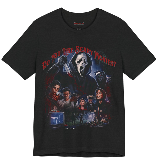 Do You Like Scary Movies Premium Horror Graphic Tee - Bella+Canvas 3001