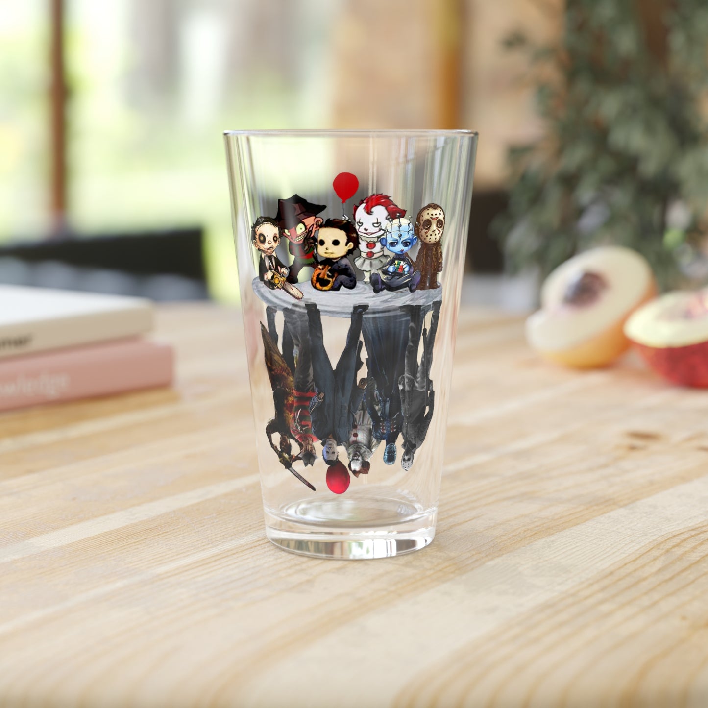 Horror Dual Reality 16oz Pint Glass Unique Horror-Themed Glassware