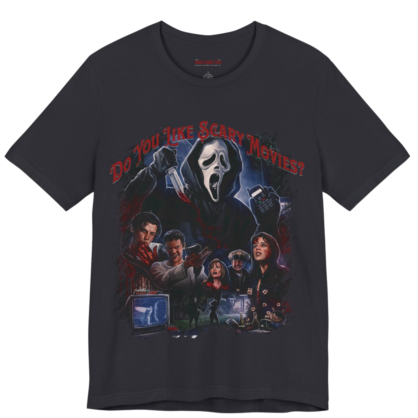 Do You Like Scary Movies Premium Horror Graphic Tee - Bella+Canvas 3001