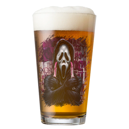 Ghostface Reign in Purple 16oz Pint Glass Horror-Themed Glassware