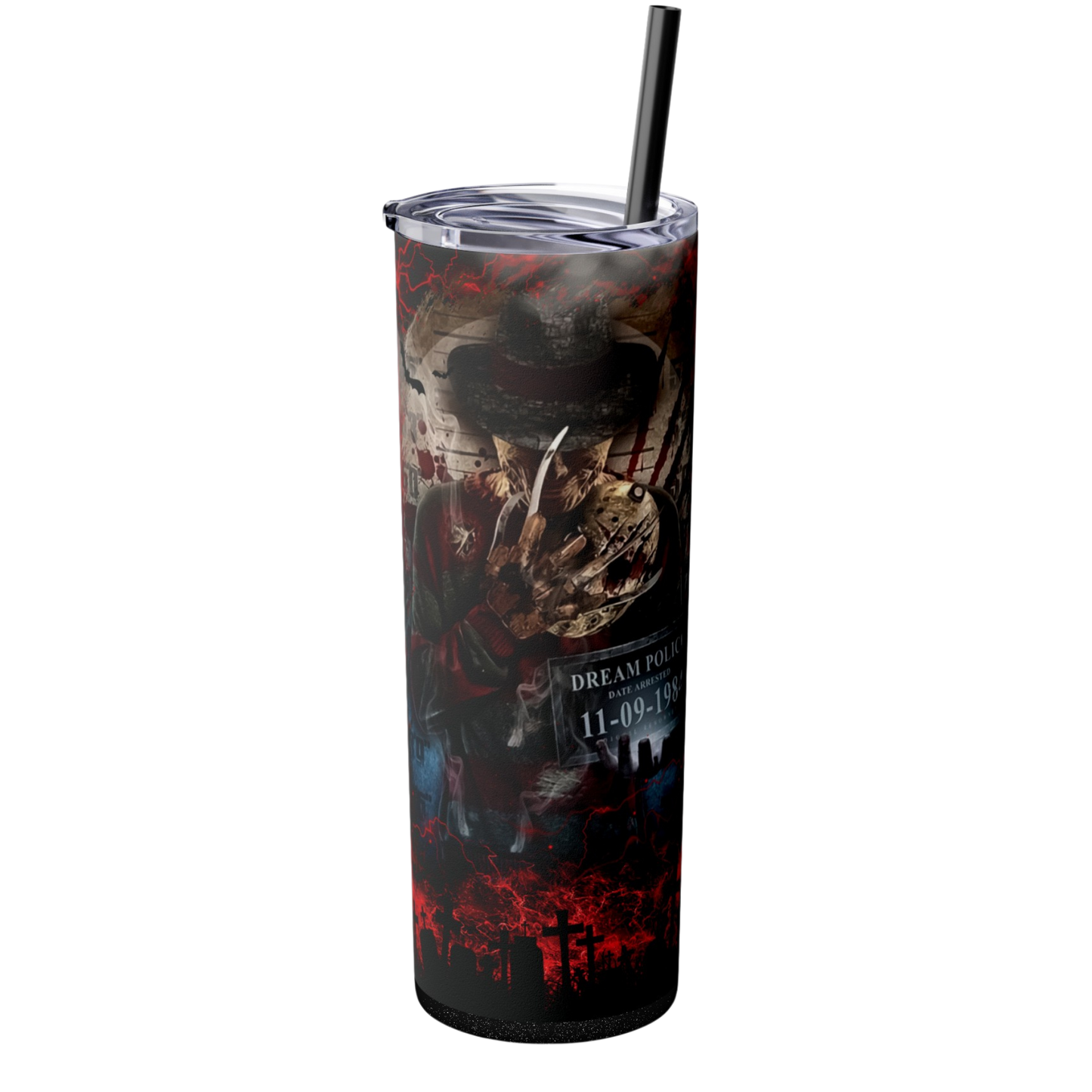 Nightmare on Elm Street 20oz Skinny Tumbler with Straw