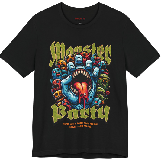 Monster Party Graphic T-Shirt Bella+Canvas 3001 Horror-Themed