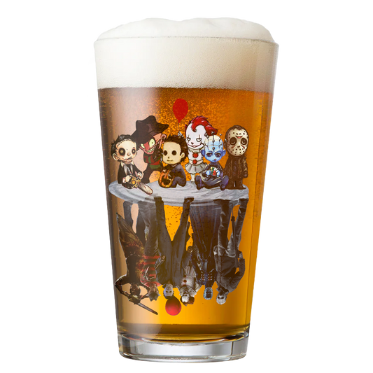 Horror Dual Reality 16oz Pint Glass Unique Horror-Themed Glassware