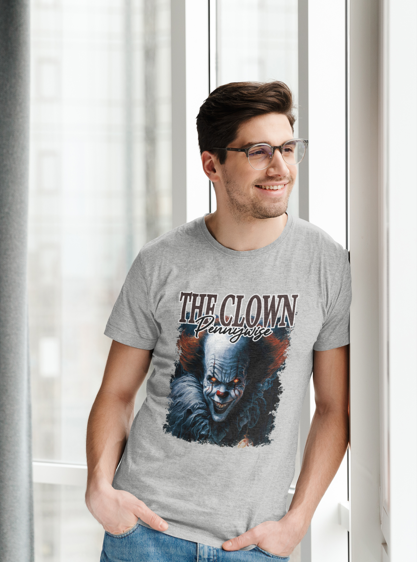 Iconic Pennywise Graphic T-Shirt for Horror Enthusiasts