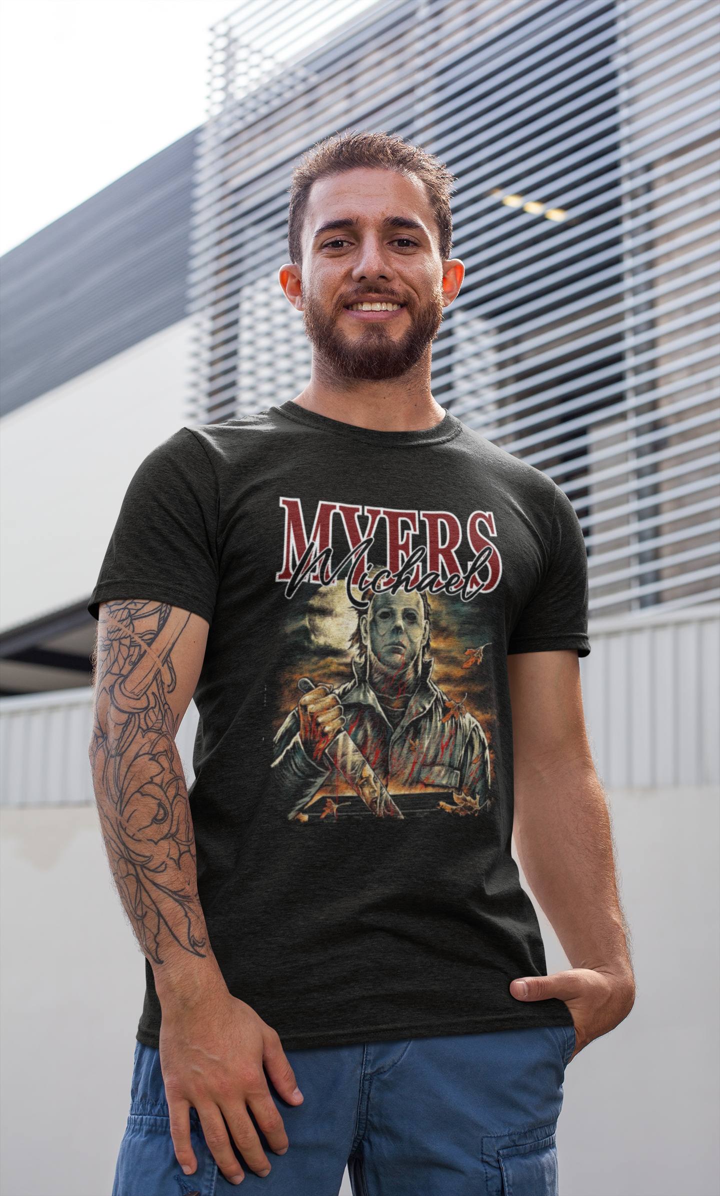 Premium Michael Myers Graphic T-Shirt for Horror Fans