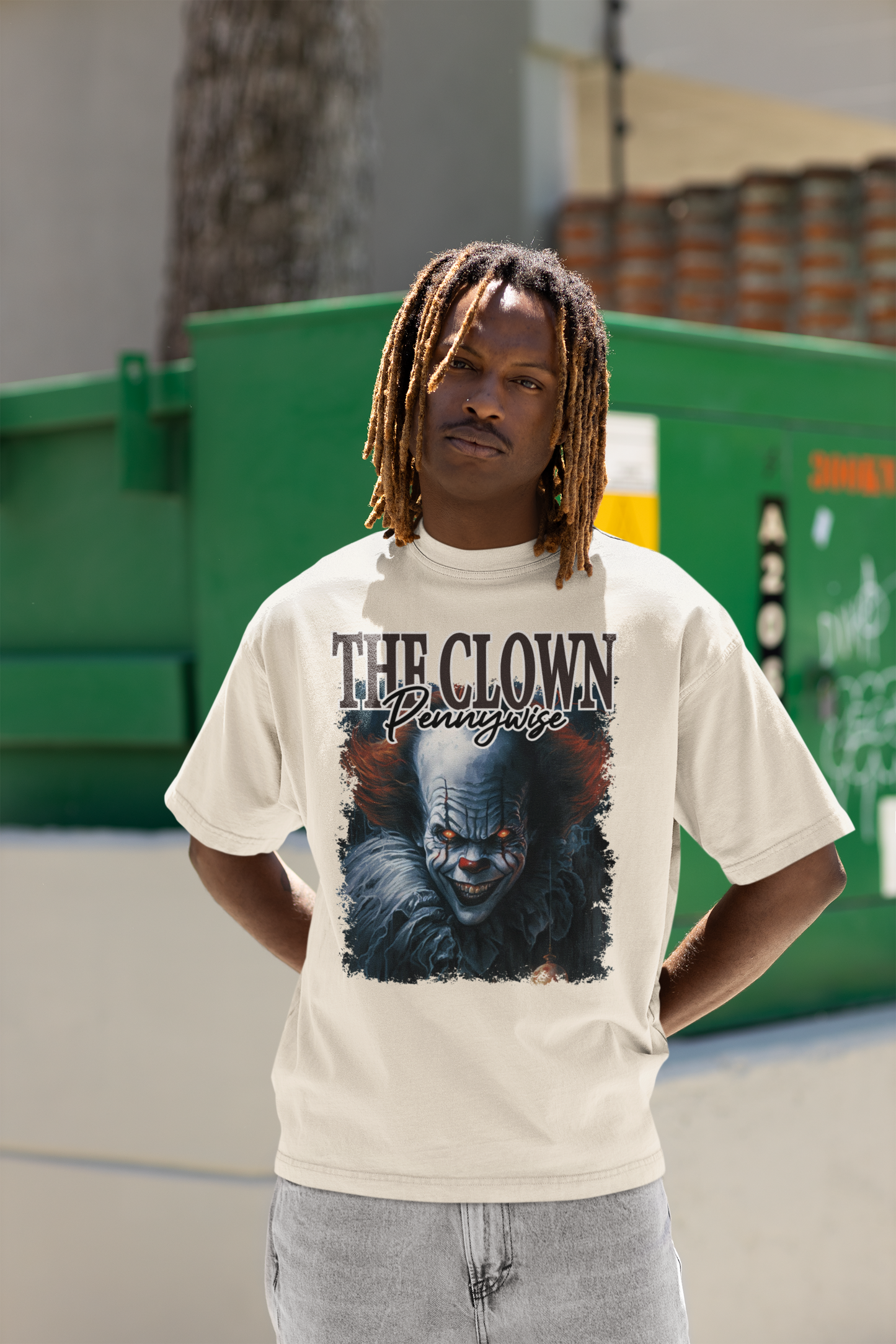 Iconic Pennywise Graphic T-Shirt for Horror Enthusiasts