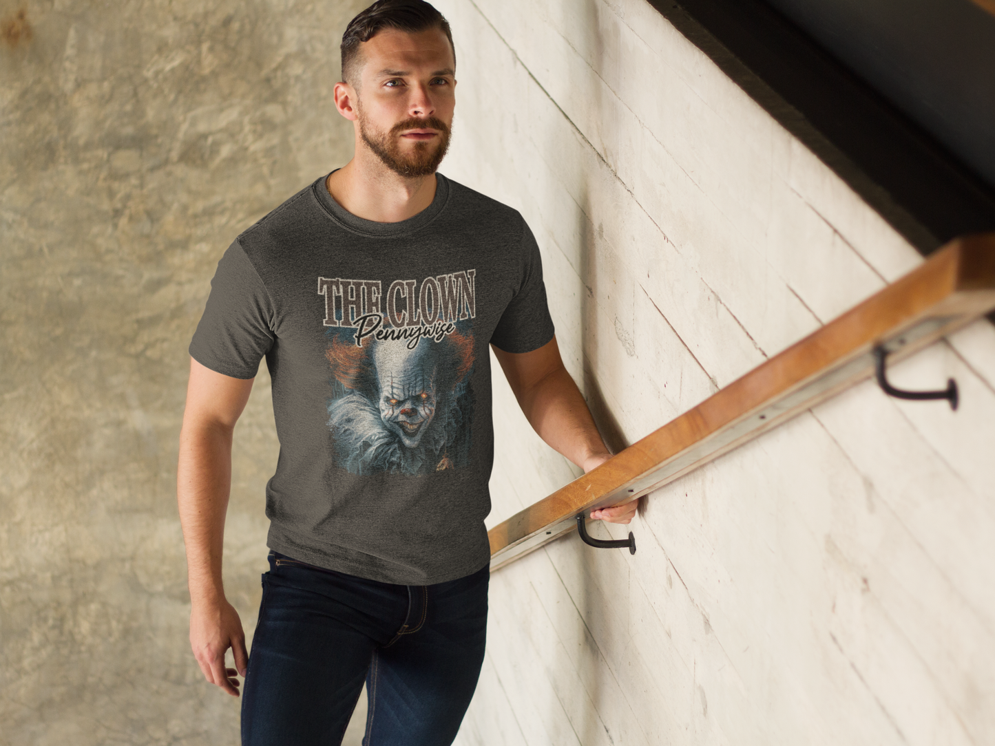 Iconic Pennywise Graphic T-Shirt for Horror Enthusiasts